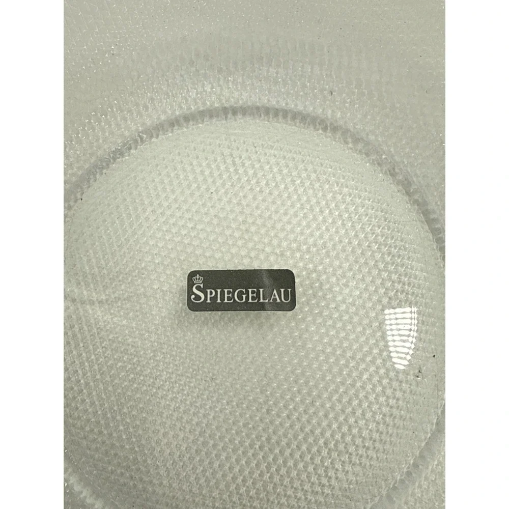 Spiegelau Clear Glass Textured Honeycomb Pattern Salad‎ Dessert Plate 7.5 Inch